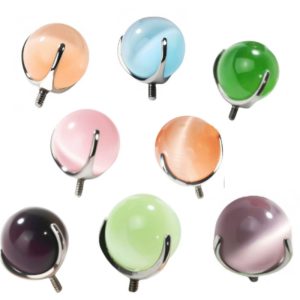 F136 Titanium Alloy Lip Nail Three-Claw Cat Eye Ball G23 Titanium Piercing Jewelry Accessories Tongue Nail Ear Bone Nail