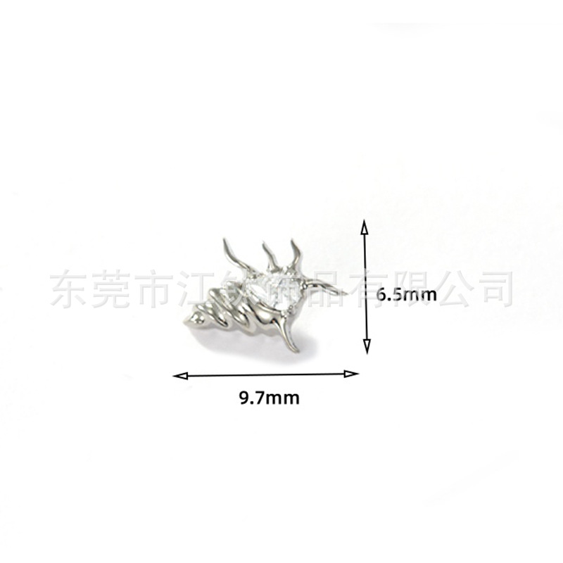 G23 Titanium Conch Ear Stud Inlaid Zircon Cross Cartilage Piercing Jewelry JT735 - Image 3