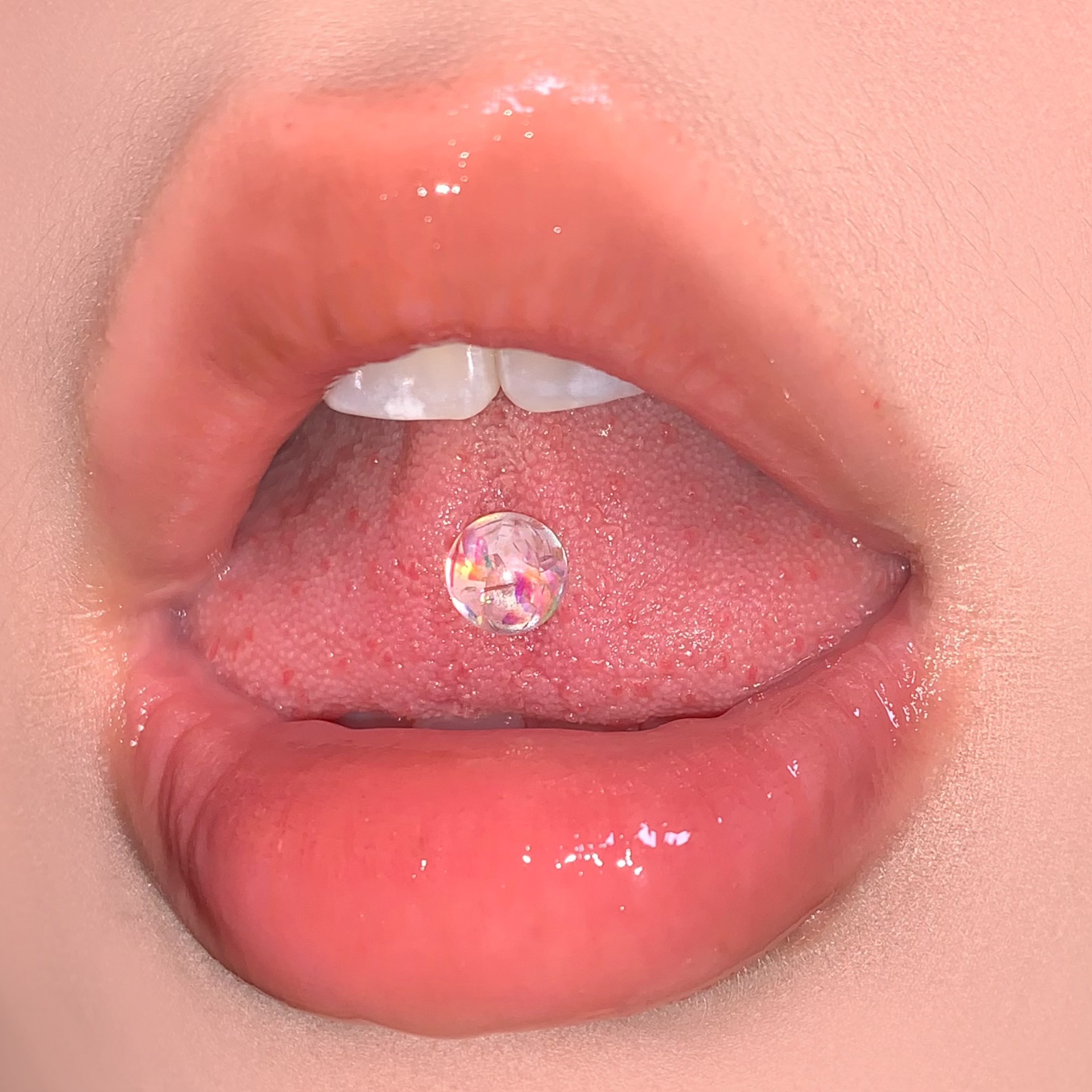 Fine Glitter Tongue Nail Tongue Ring Stainless Steel External Thread Stylish Sweet Sexy Tongue Piercing Jewelry Wholesale - Image 2