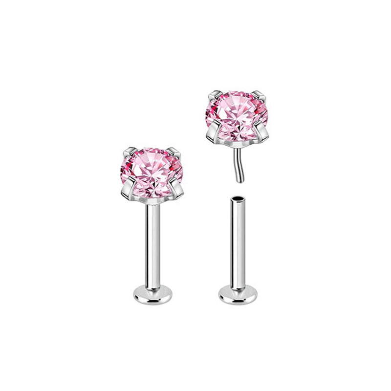 F136 Medical Titanium Alloy Flat Back Ear Stud Huazi Design Sleeping Ear Piercing Jewelry Exquisite Wholesale - Image 5