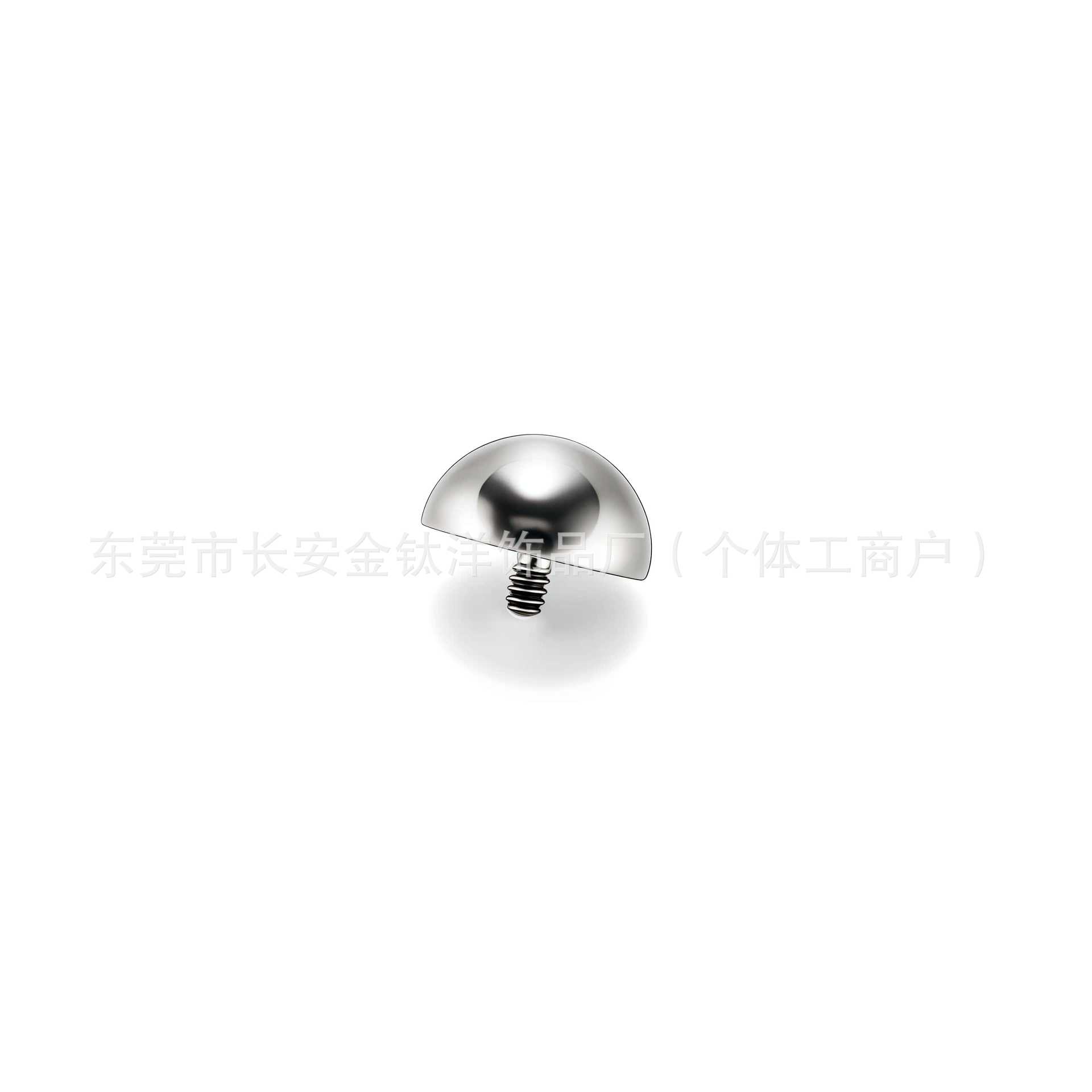 F136 Titanium Hemispherical Lip Nail Earrings Lip Stud Ear Bone Nails G23 Titanium Alloy Piercing Jewelry Basic Accessories - Image 2