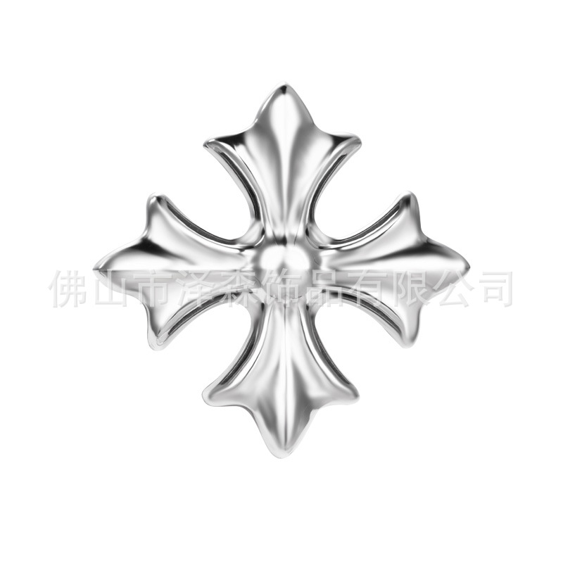 F136 Titanium Alloy Cross-Shaped Ear Studs, G23 Titanium Zirconia Lip Studs, Tongue Studs, Piercing Jewelry - Image 4