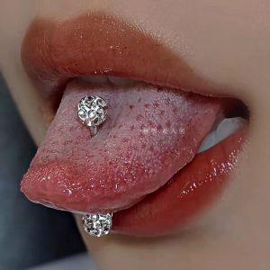 Ice White Tongue Barbell 12mm Length 1.6mm Thick 4mm Ball Steel Tongue Ring Piercing Jewelry Wholesale 2022 New
