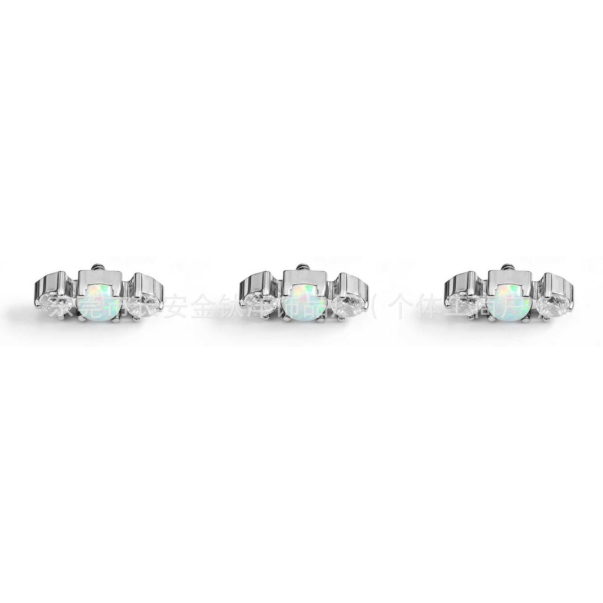 F136 Titanium Opal Zircon Candy Nose Lip Ear Jewelry - G23 Titanium Alloy Piercing Stud - Image 4