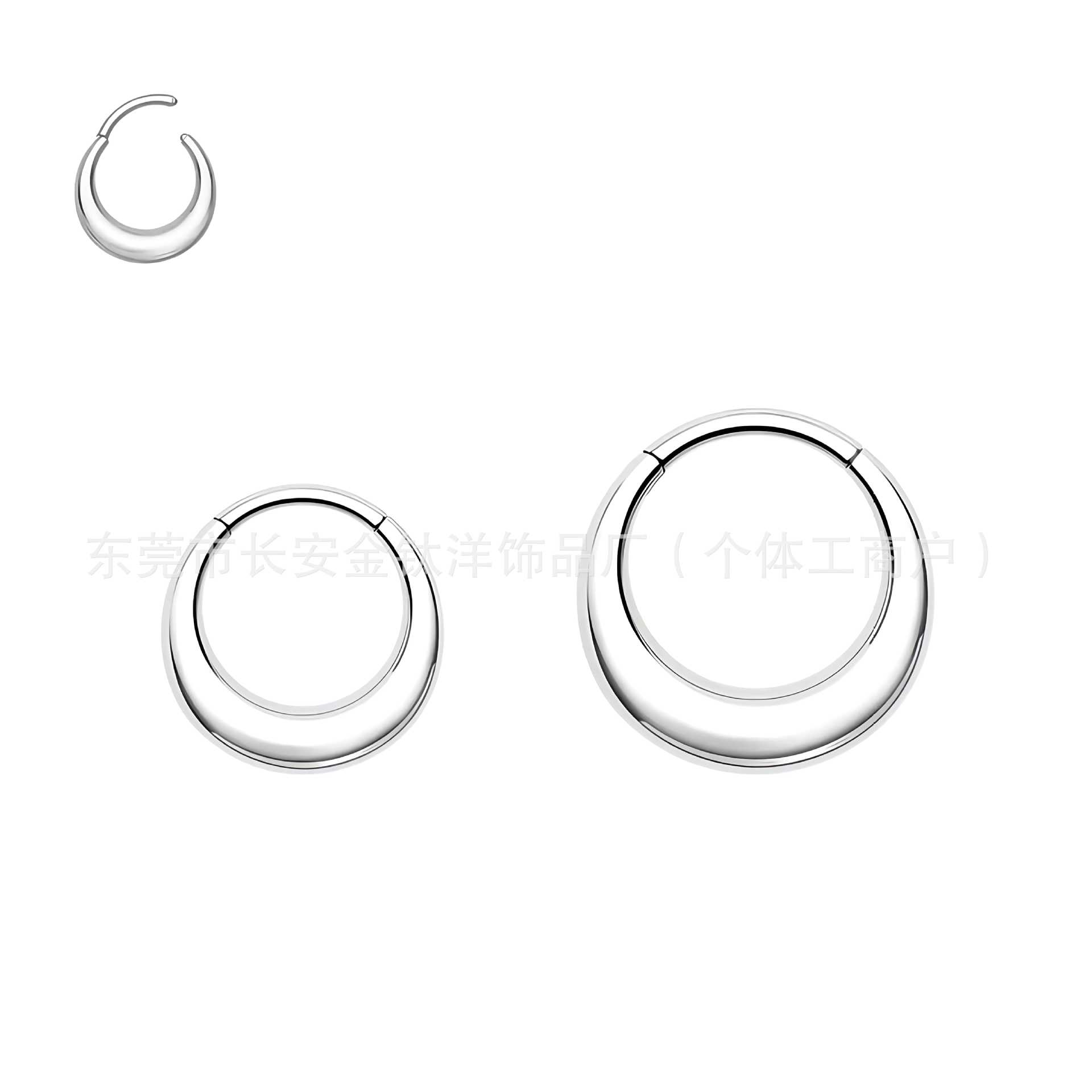 F136 Titanium Smooth Ear Buckle Closed Ring Nose Ring Earrings Universal Ring Body Piercing Jewelry - Image 2