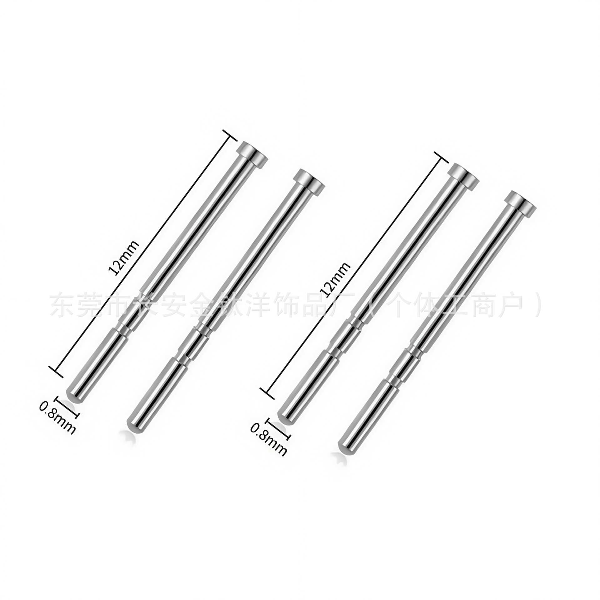 F136 Titanium 0.8mm Fine Needle Ear Care Stud - G23 Alloy Piercing Jewelry Earrings - Image 4