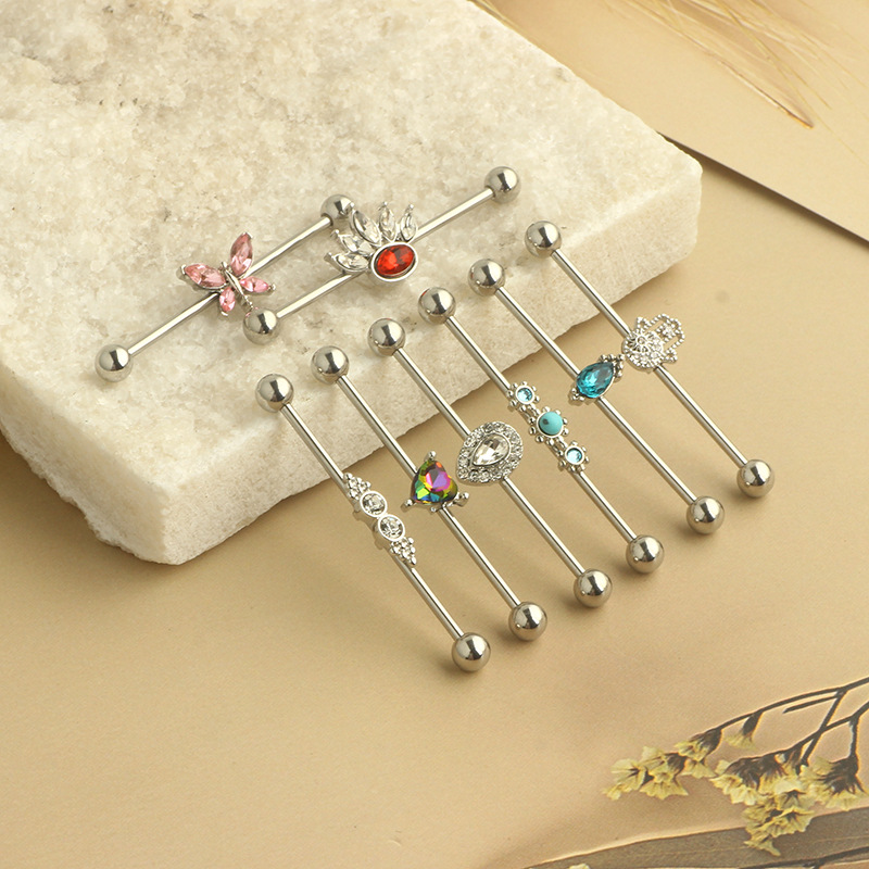 316L Surgical Steel Industrial Earring Ear Piercing Jewelry Cartilage Stud Helix Tragus Conch Daith Rook Barbell - Image 3