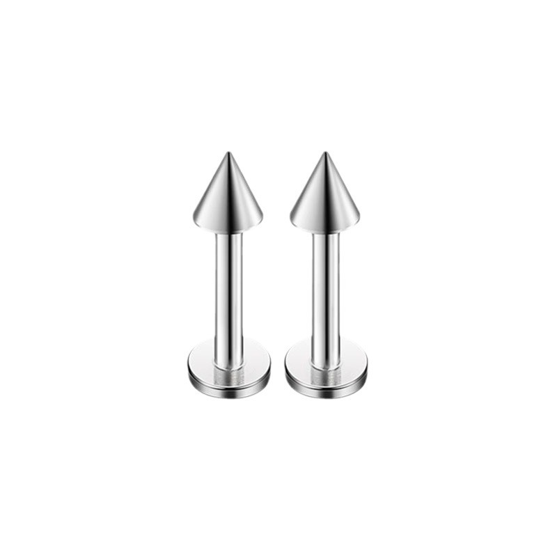 1.2mm G23 Titanium Internally Threaded Cone Flat Rod Devil Nail Ear Bone Lip Piercing Jewelry - Image 5