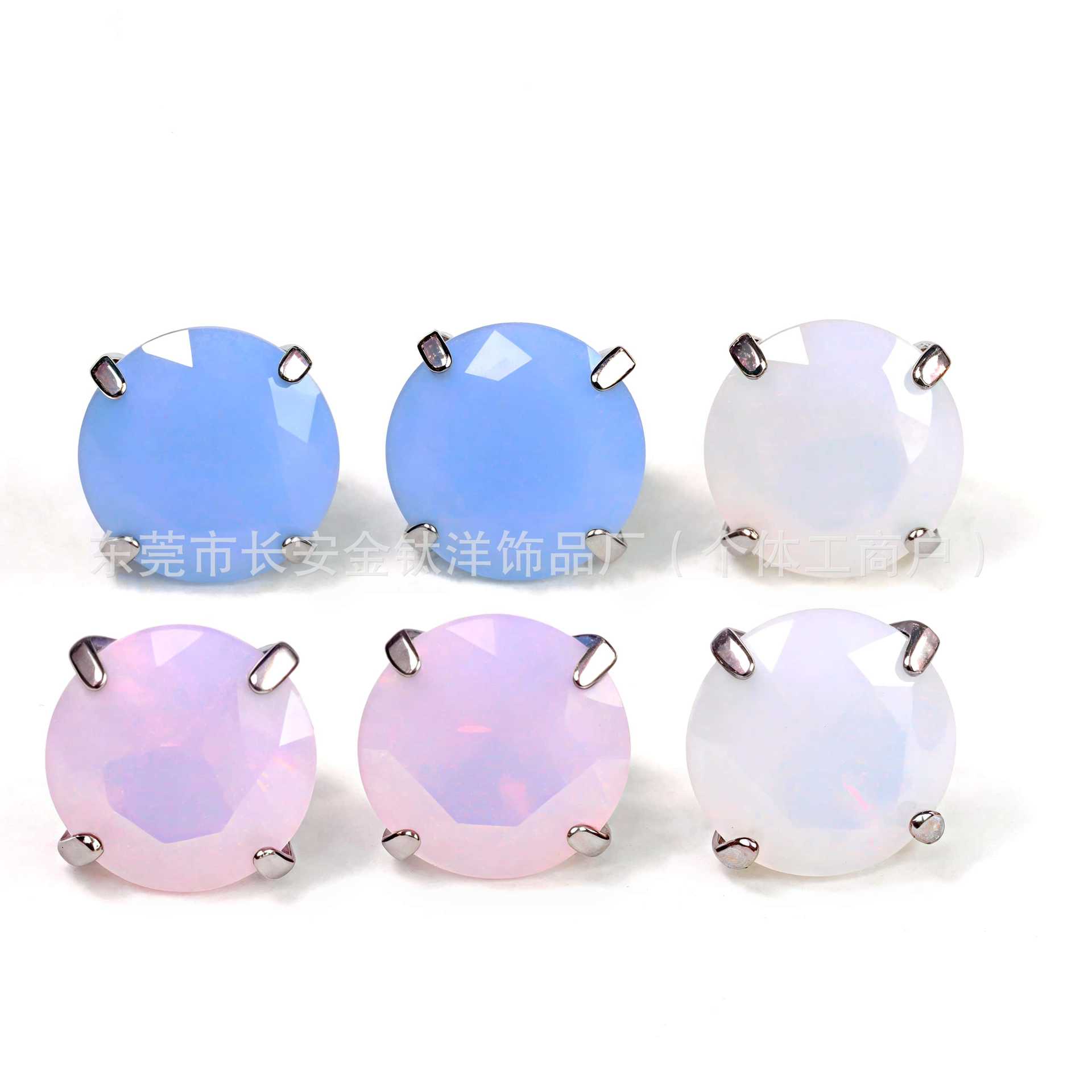 F136 Titanium Round Base Inlaid 7A Opal Lip Labret Stud Ear Cartilage Piercing Jewelry - Image 5
