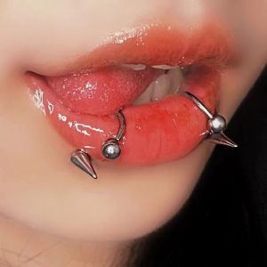 Punk Lips Lip Ring 12mm 1.2mm Horseshoe Labret Stud 316L Surgical Steel Cool Sweet Piercing Jewelry