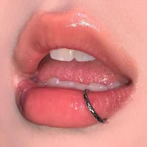Bump Texture Seamless Ring Lip Ring Titanium Alloy Comfort Fit Closed Ring Jewelry Wholesale