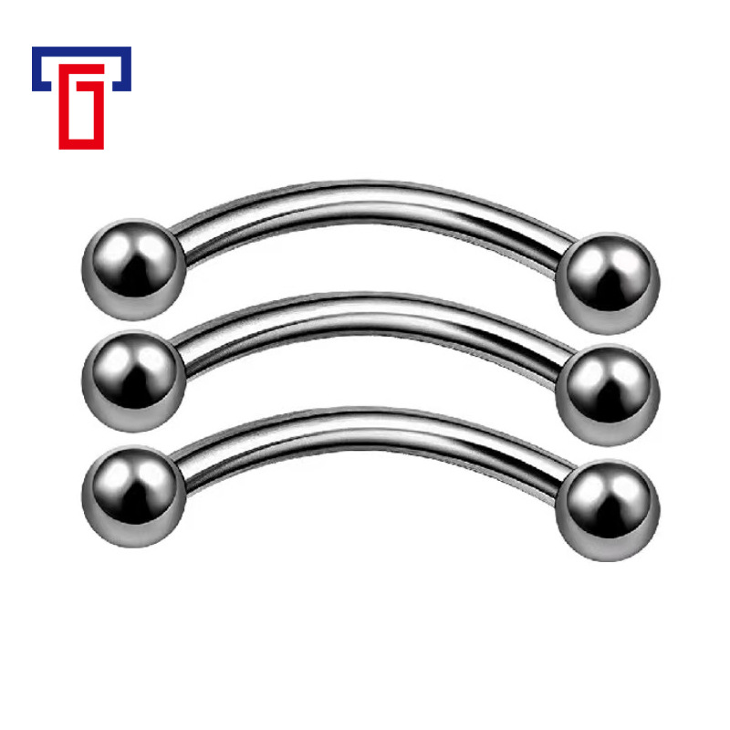 G23 Titanium Internally Threaded Curved Barbell 18G 16G 14G Custom Eyebrow Lip Piercing Jewelry - Image 4