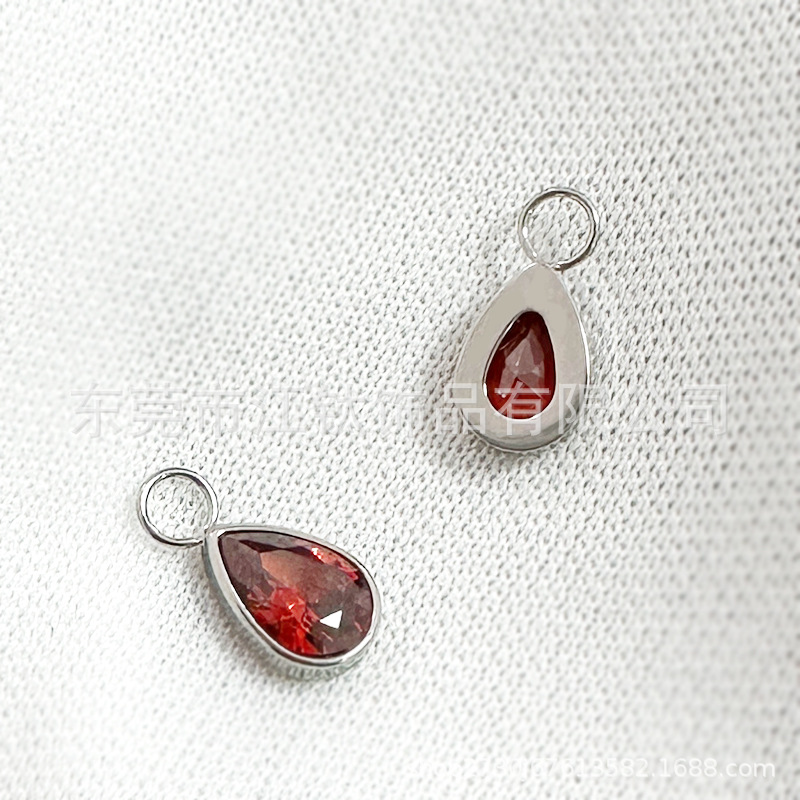 F136 Titanium Ear Studs Water Drop Bag 5A Teardrop Zircon Head G23 Alloy Body Piercing Ear Bone Nails - Image 3