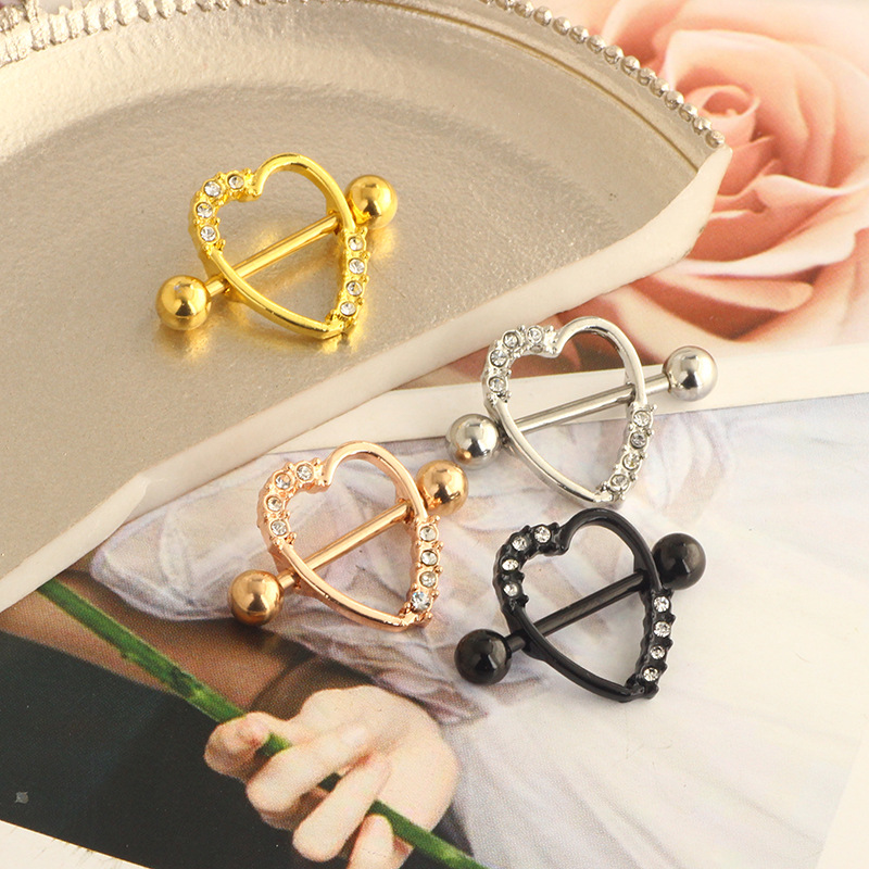 Rose Gold Stainless Steel Milk Nail Love Plating Breast Ring Sun Flower Nipple Ring Piercing Jewelry - Image 2