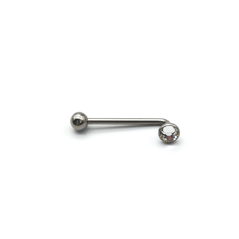 F136 Titanium Female Ring Inlaid with Czech Diamond Ball Inner Teeth G23 Titanium Alloy Body Piercing Jewelry Wholesale - Image 5