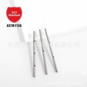 F136 Ear Bridge 16G Single Hole Three Hole G23 Titanium Alloy Piercing Jewelry Thread Earrings Long Ear Rod Ear Nail Accessories