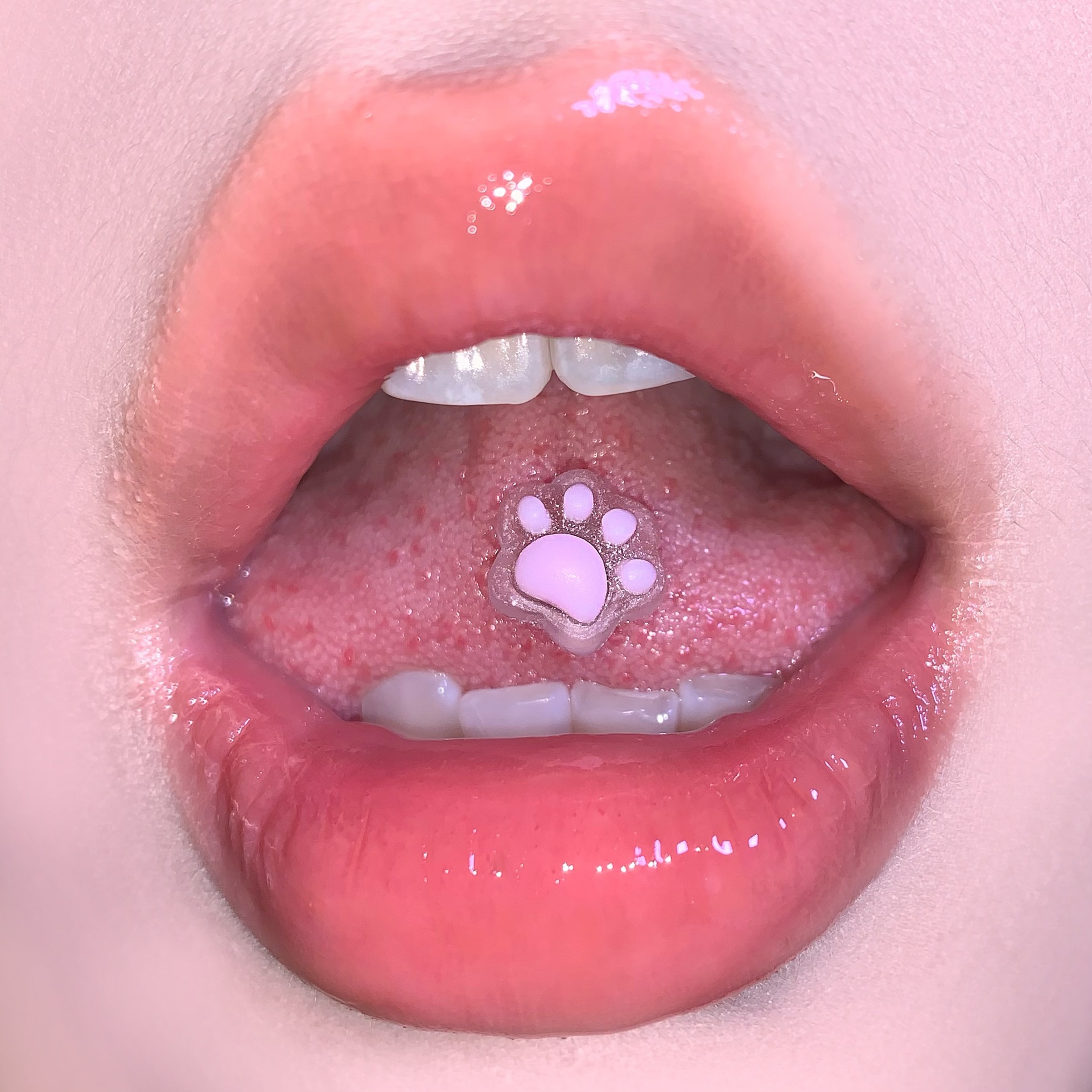 5 Colors Resin Cat Claw Tongue Barbell 316L Surgical Steel Tongue Piercing Jewelry - Image 4