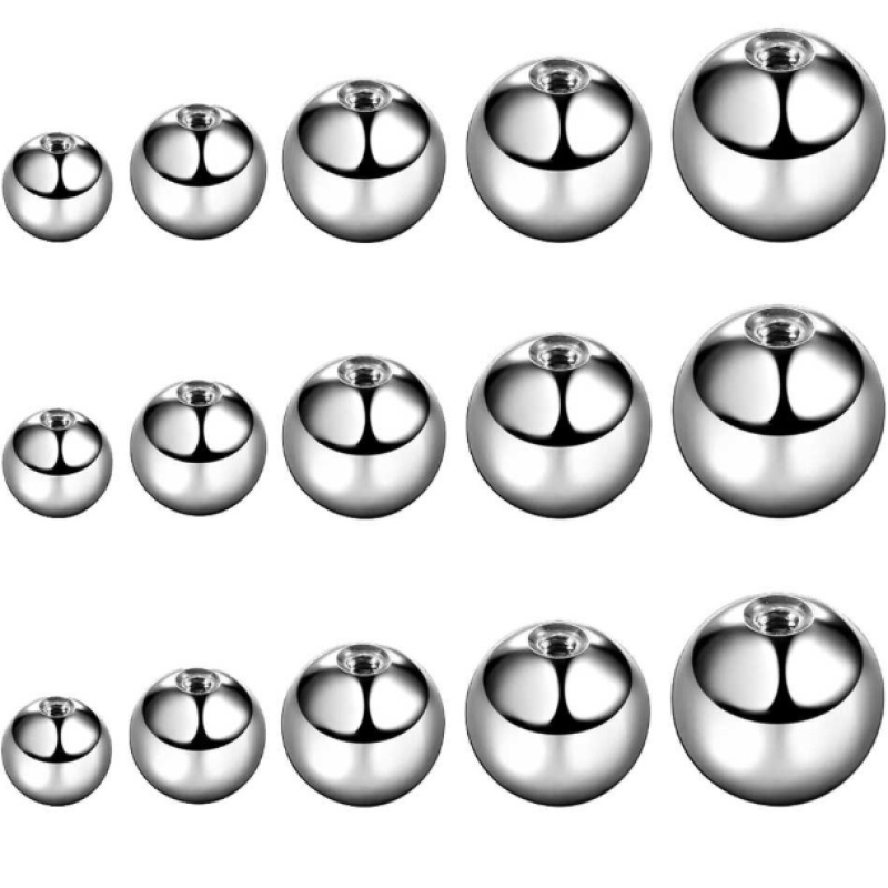 F136 Titanium Alloy Internal Thread Ball Ear Stud Replacement Parts 16G 8mm Lip Stud Eyebrow Stud Tongue Stud Piercing Jewelry - Image 5
