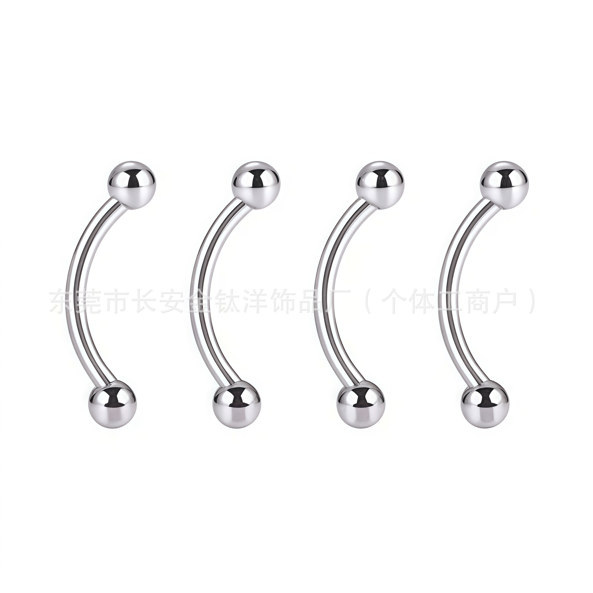 G23 Titanium Alloy External Thread Double-Ended Pointed Cone Curved Barbell Eyebrow Nose Tongue Breast Piercing Jewelry 1.6x16mm - Image 3
