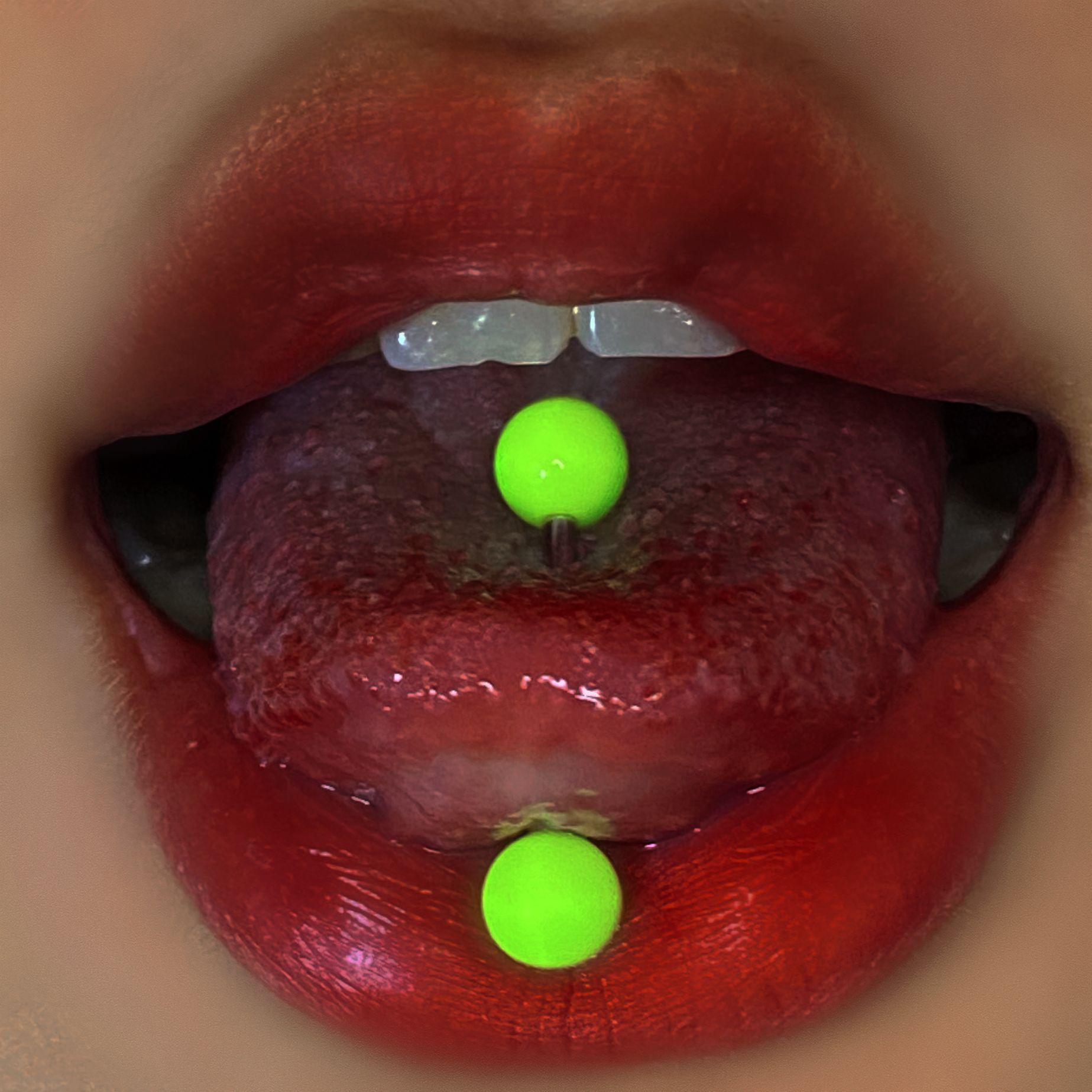 Cute Titanium Steel Short Bar Tongue Ring Tongue Pin Human Piercing Jewelry 6 Color - Image 2