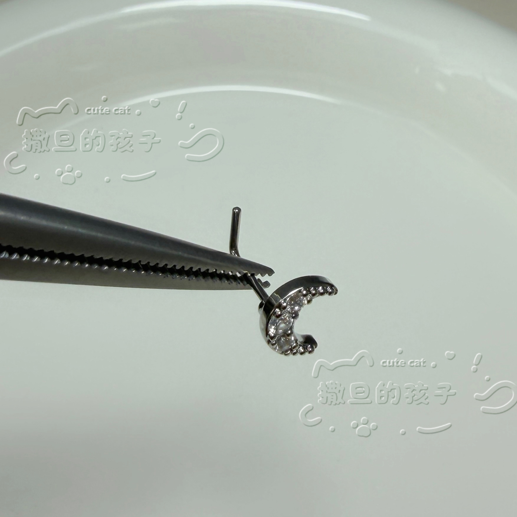 Satan's Child Quiet Luxury Aesthetics Nose Piercing Sparkling Diamond Nose Ring 316L Surgical Steel - Image 5
