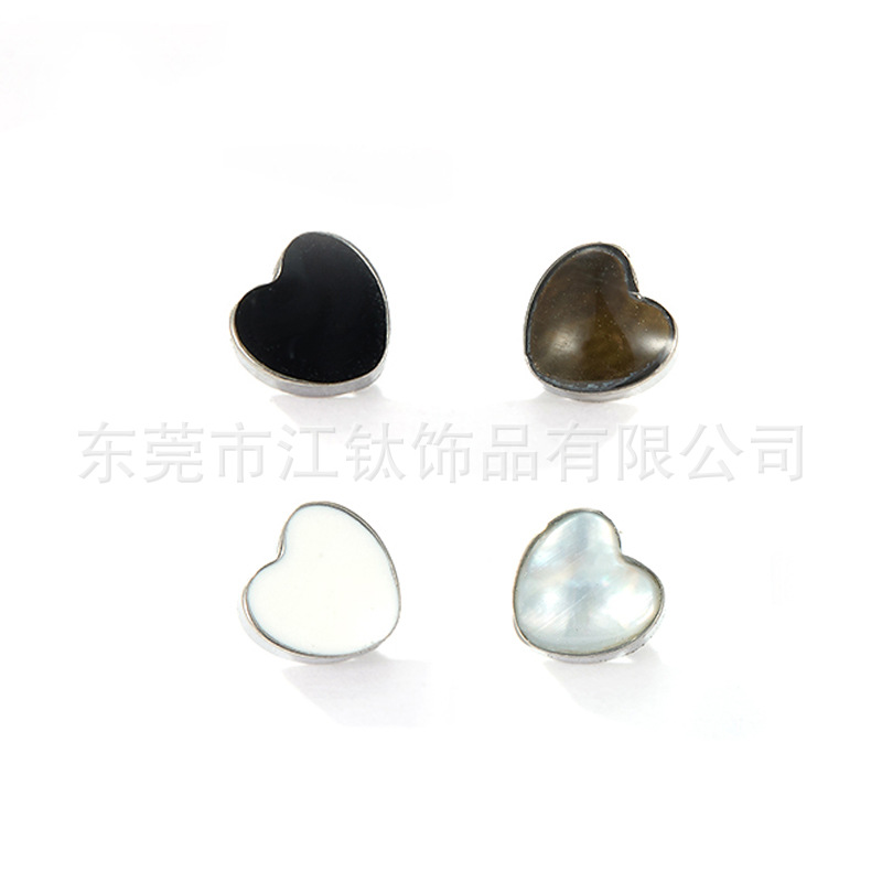 G23 Titanium Ear Cartilage Heart Glue Love Stud Ear Piercing Jewelry - Image 4