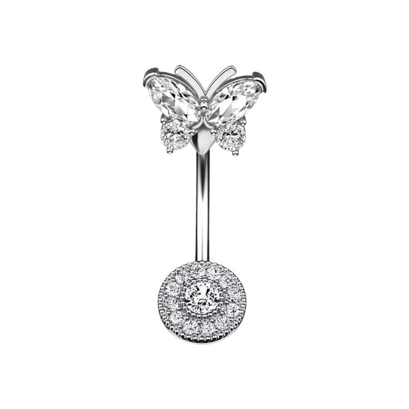 Cross-border European and American Leopard Head Belly Button Ring Female Sexy Inlaid Zircon Bow Belly Ring Body Piercing Jewelry Wholesale - Image 5
