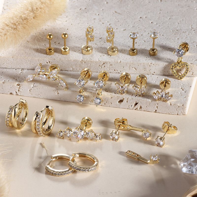 Amazon's Best-Selling 20-Piece Stainless Steel Earring Set, Butterfly Style Ear Studs, In-Stock Direct Sales - Image 2