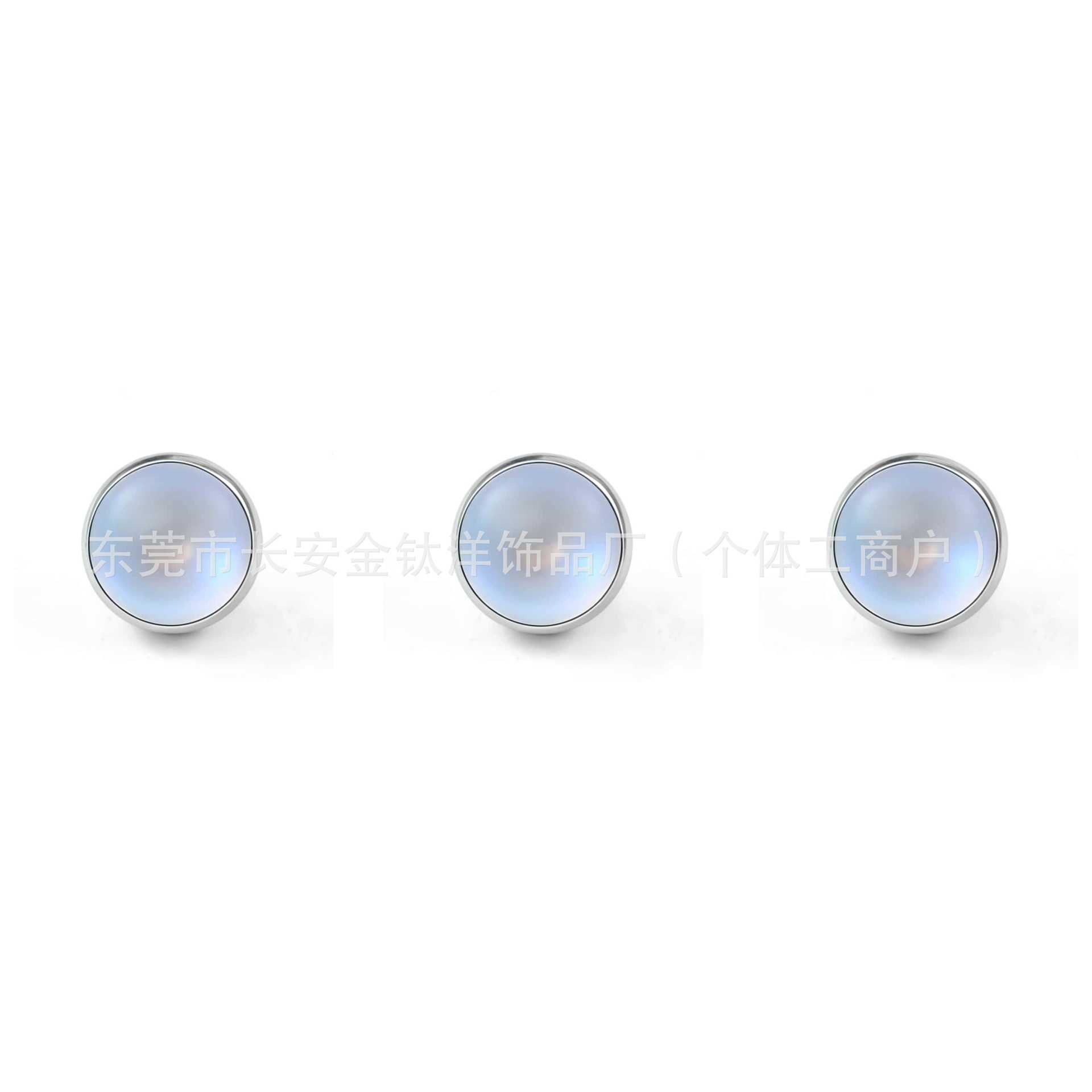 F136 Titanium Edged Moonstone Frosted Opal Lip Nail Tongue Nail Nose Nail Ear Nail G23 Titanium Alloy Piercing Jewelry - Image 2