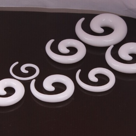 Acrylic White Snail Ear Expander Ear Plug Piercing Jewelry Wholesale - Image 2