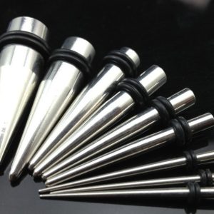 Stainless Steel Pointed Cone Ear Expanders Earrings Ear Plug Tunnels Wholesale