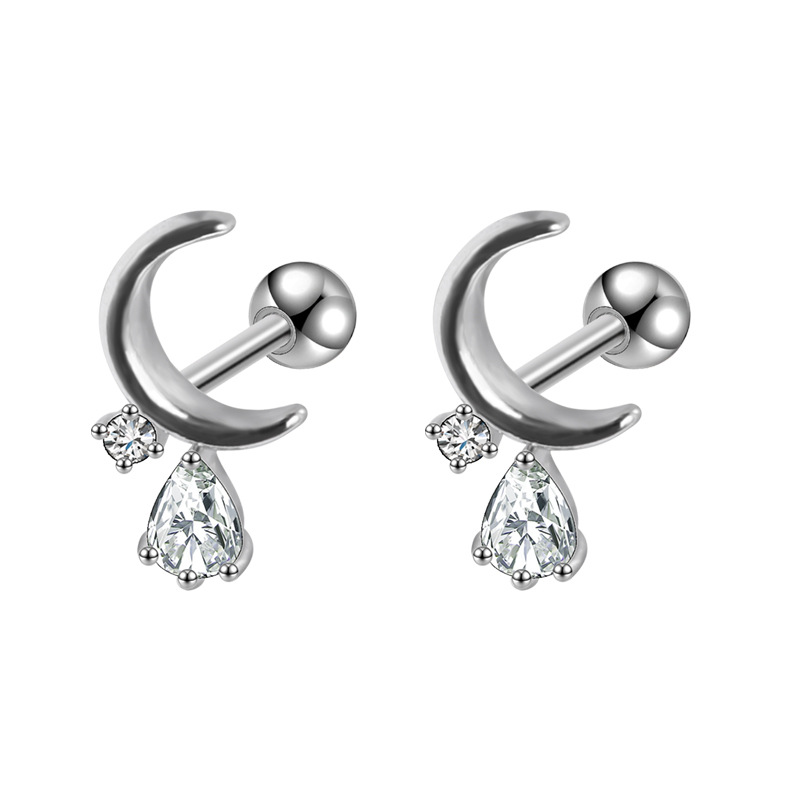 2022 New High-Grade Ear Bone Stud Micro-Set Earrings Ins Internet Celebrity Versatile Exquisite Earrings Wholesale - Image 3
