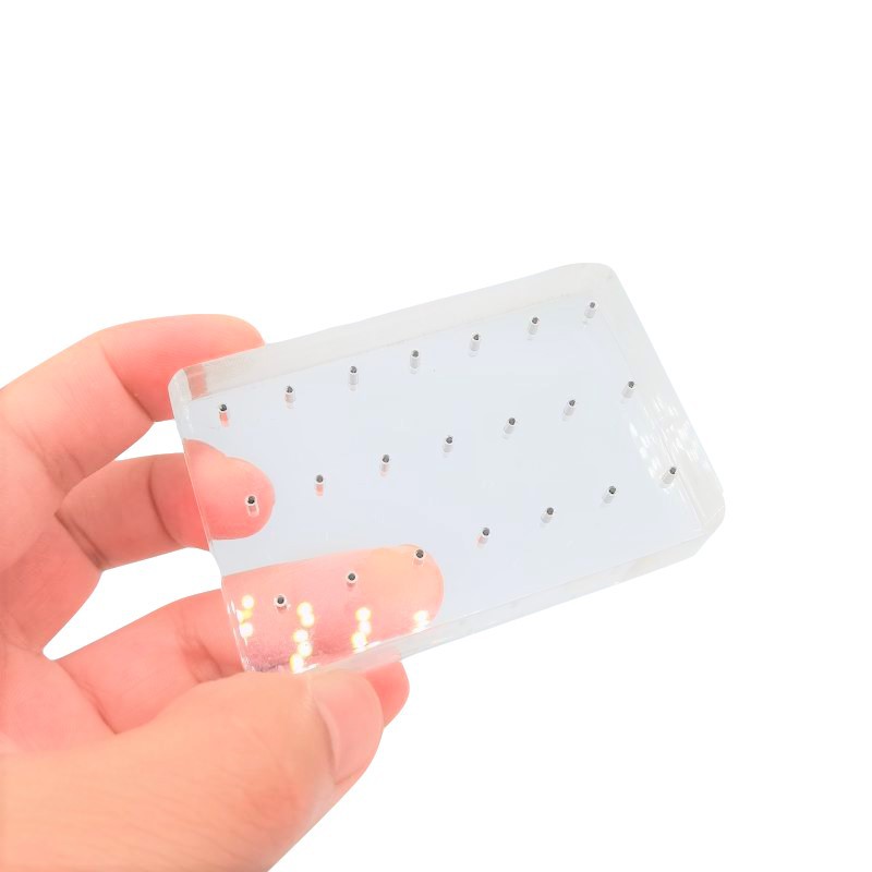 9 Hole Acrylic Display Stand for Body Piercing Jewelry - High Brightness, High Permeability, Polished Multipurpose Organizer - Image 5