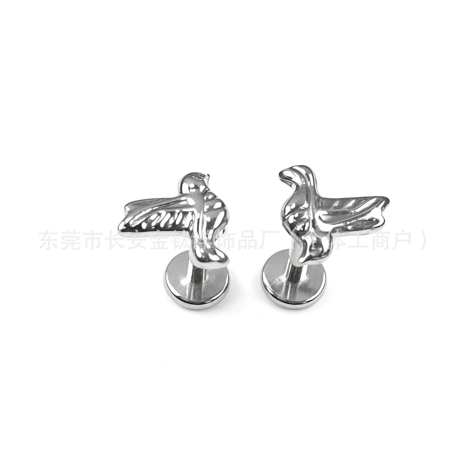 F136 Titanium Smooth Bird Internally Threaded Ear Nail Nose Nail Cochlea Ear Bone Nail G23 Titanium Alloy Body Piercing Jewelry - Image 3