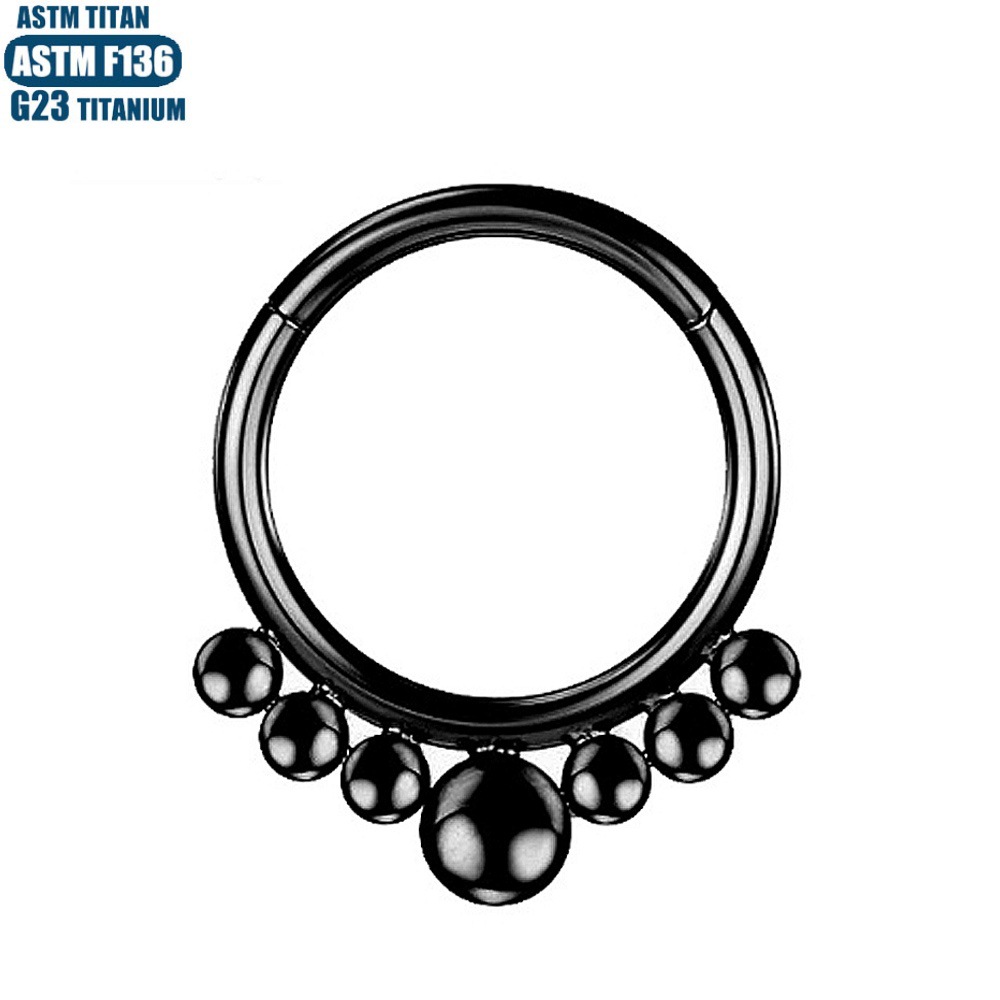 F136 Titanium Seamless Hoop Nose Ring - Implant Grade Titanium Alloy Body Piercing Earrings for Women - Image 4