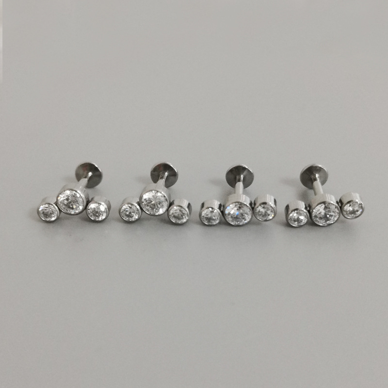 G23 Titanium Ear Bone Nail Lip Nail Flat Bottom Rod 1.2mm (16G) 12mm Internal Thread Piercing Jewelry - Image 4