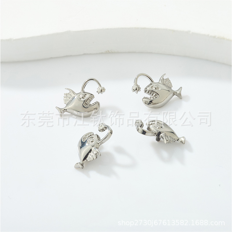 F136 Titanium Lantern Fish Chandelier Earrings G23 Titanium Cartilage Stud Cartilage Jewelry for Helix Tragus Conch - Image 3