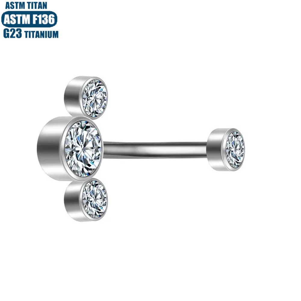 14G F136 Titanium Navel Ring Internally Threaded Belly Button Piercing Jewelry - Image 3