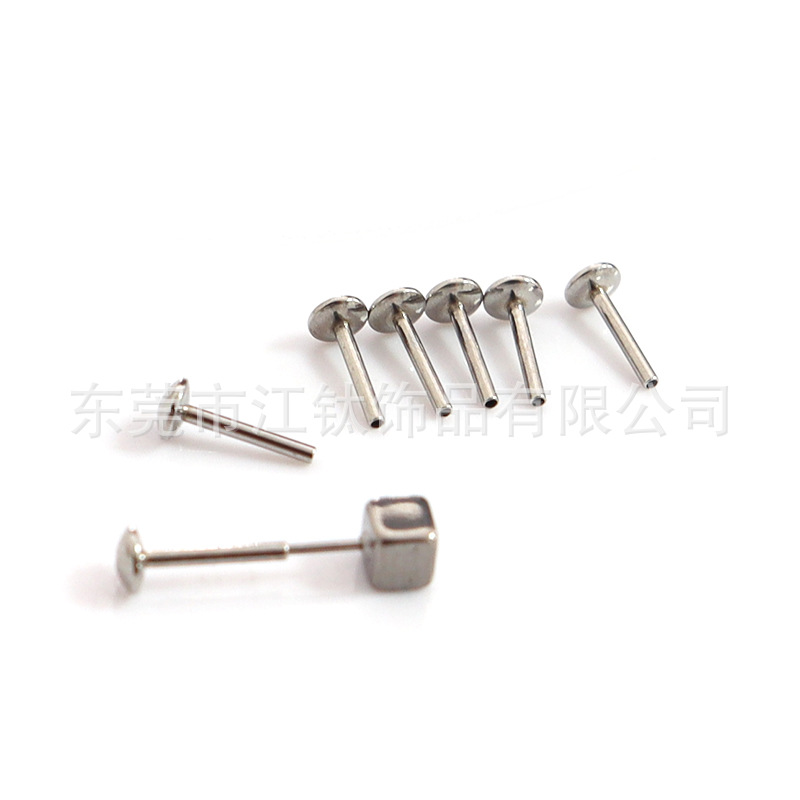 F136 Titanium Curved Bottom Pin Lip Nail Rod G23 Titanium Alloy Body Piercing Jewelry - Image 5