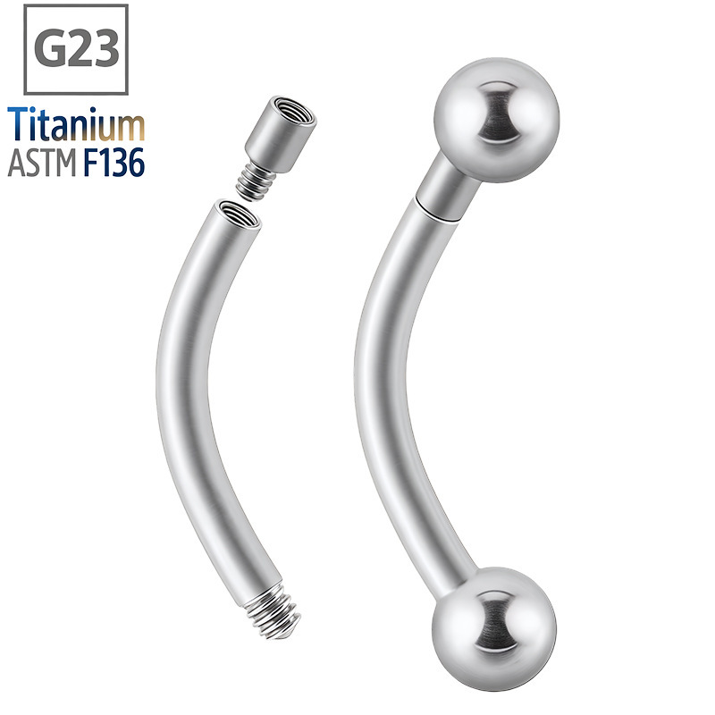 G23 Titanium Alloy Internal Thread Flat Bottom Labret Stud Ear Piercing Jewelry Replacement Extension Rod - Image 3