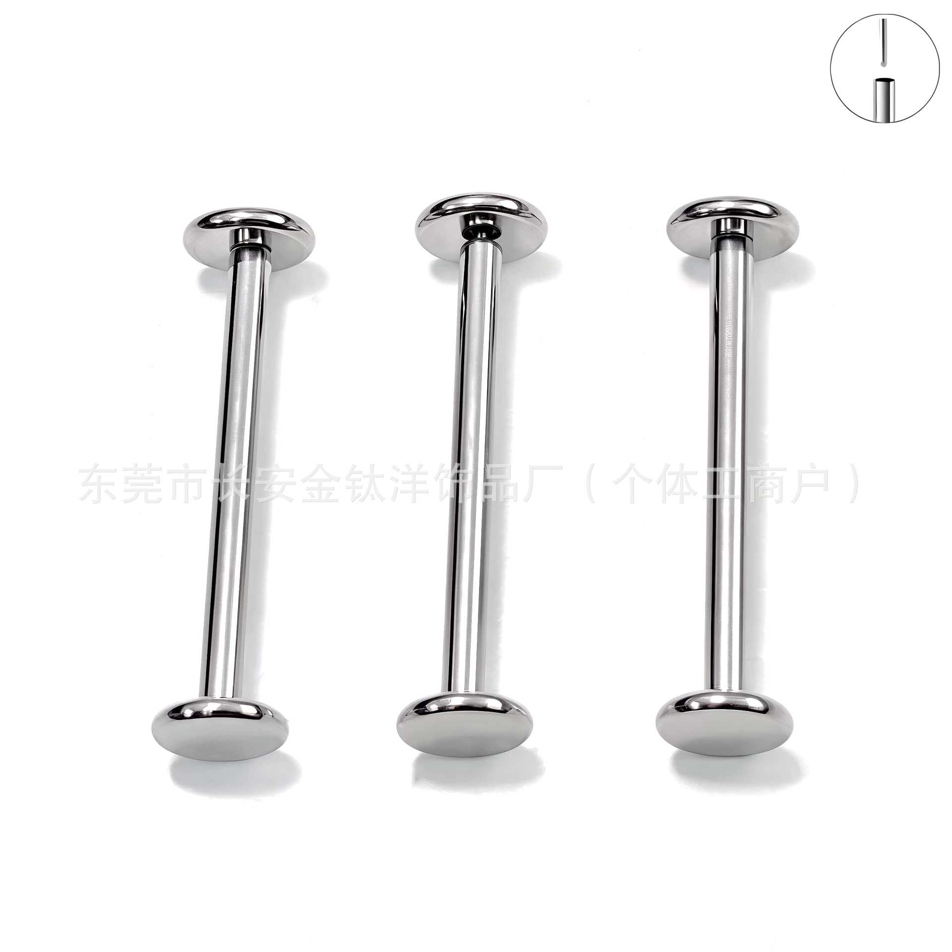 F136 Titanium Lip Nail Plug-In Flat Round Cake Earrings Ear Bone Nail Earrings G23 Titanium Alloy Body Piercing Jewelry - Image 5