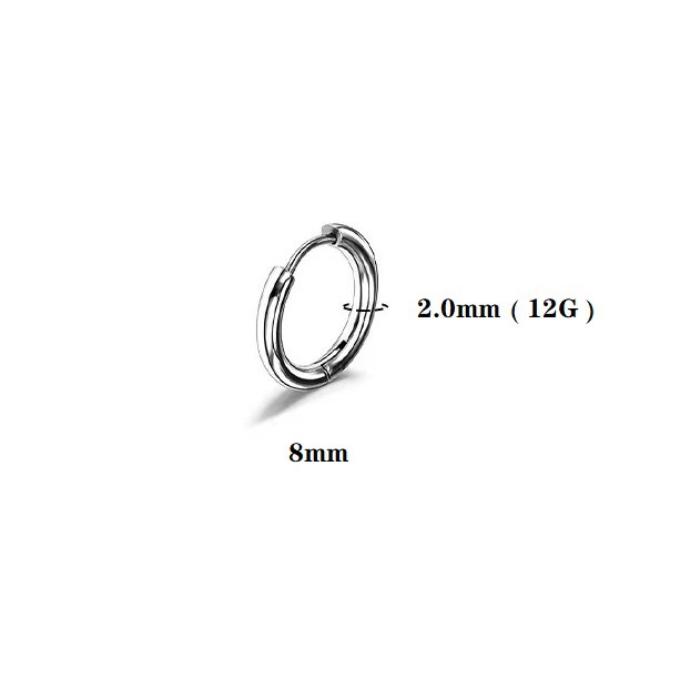 G23 Titanium Round Wire Earring Stud Fine Polished Simple Cartilage Ear Piercing Jewelry - Image 3