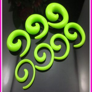 Acrylic Green Snail Ear Expander Piercing Jewelry Wholesale