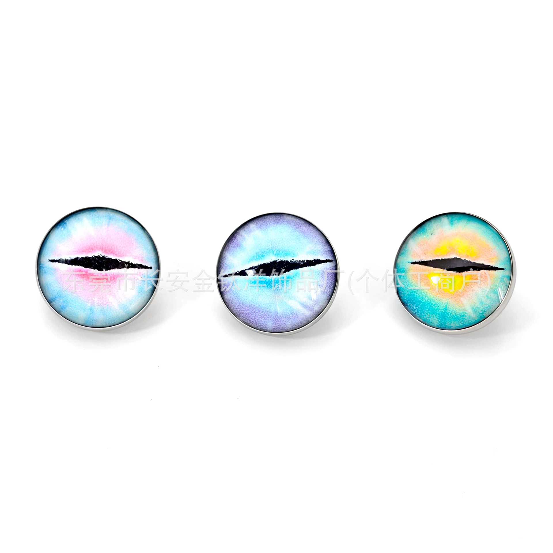 F136 Titanium Gradient Oil-Drip Cat Eye Lip Ring, Tongue Ring, Earring - G23 Titanium Alloy Body Piercing Jewelry - Image 2