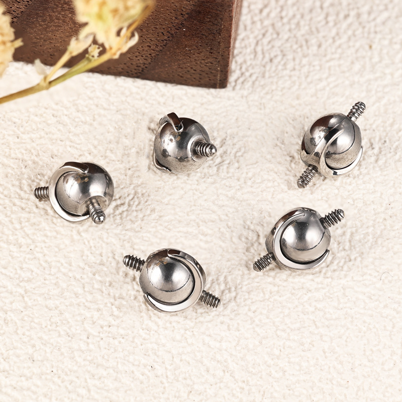F136 Titanium Alloy Bidirectional Movable Adapter Ball Ear Bone Nail Deconstruction Ear Bridge Connector Puncture Jewelry - Image 3