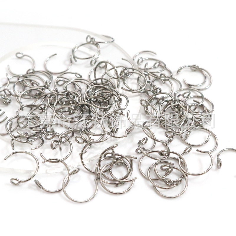 G23 Titanium Nose Stud Lip Ring Fishhook Ring Hollow Nose Ring ASTM F136 Body Piercing Jewelry - Image 3
