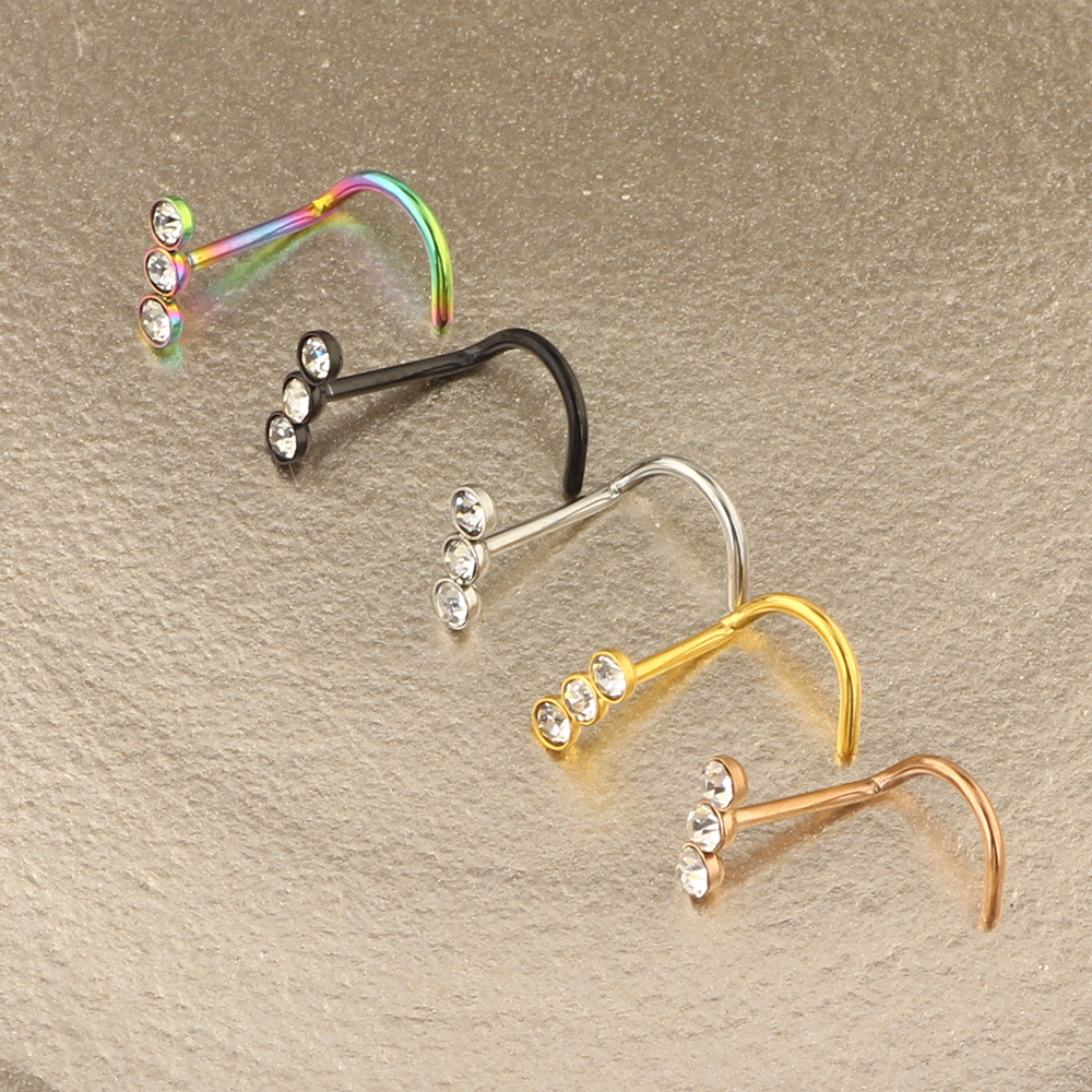 Simple Cactus Design Titanium Steel Lip Ring Lip Barbells Ear Stud Ear Lobe Nose Eyebrow Jewelry Set - Image 4