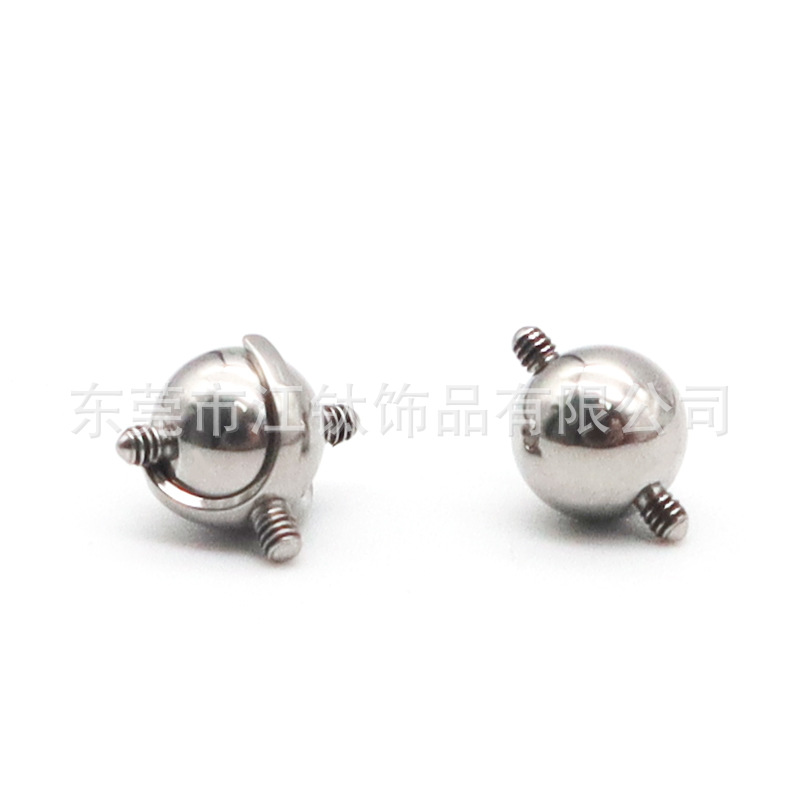 F136 Titanium Adapter Ball Two-Way Three-Way Deconstruction Ear Bridge Connector G23 Titanium Alloy Body Piercing Jewelry - Image 5