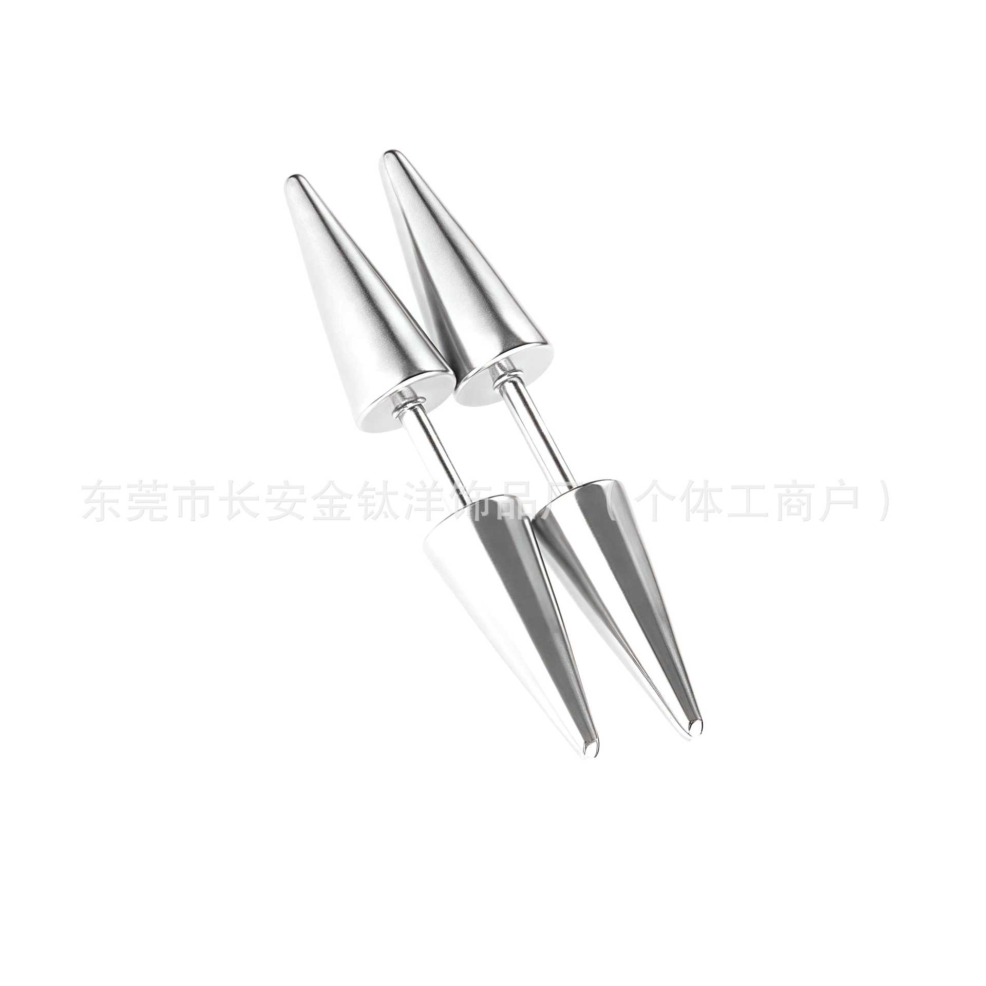 F136 Titanium Internal Thread Double-Ended Pointed Dumbbell Ear Stud, Ear Bone Stud, G23 Titanium Alloy Piercing Jewelry - Image 4