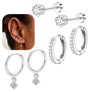 European American Stainless Steel Ear Bone Nails Niche Simple Titanium Steel Screw Cochlear Nails Women Earrings